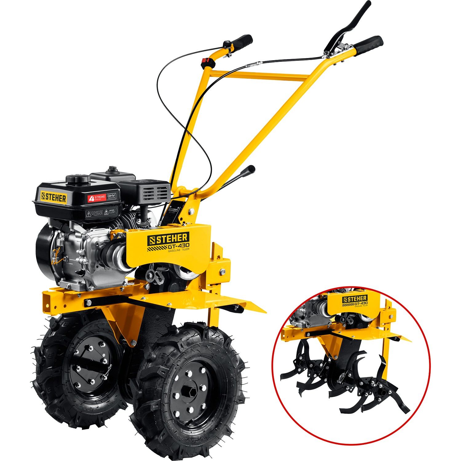 Мотоблок бензиновый с понижающей передачей GT-430