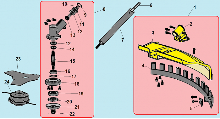 8 РЕДУКТОР - КОЖУХ ТРИММЕР CHAMPION Т333