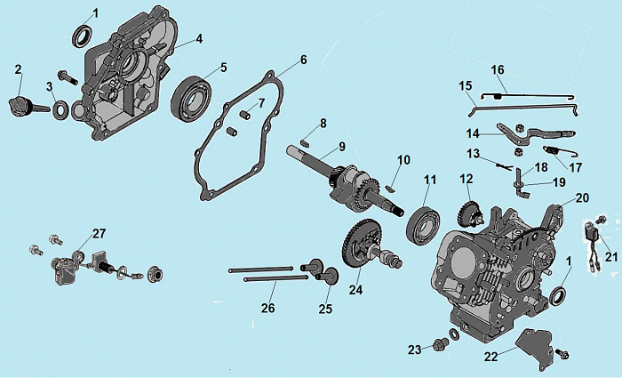 2 ЦИЛИНДР - КРЫШКА - КАРБЮРАТОР ИЗМЕЛЬЧИТЕЛЬ-ШРЕДЕР БЕНЗИНОВЫЙ CHAMPION SC2818