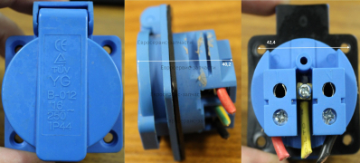 Розетка 16А, 200В