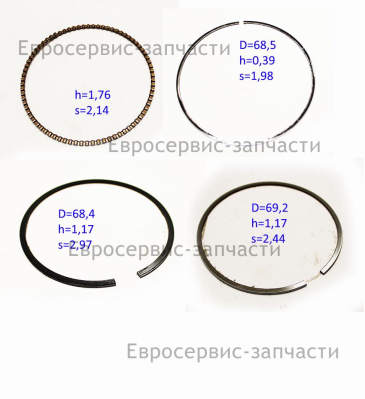 Комплект колец поршневых