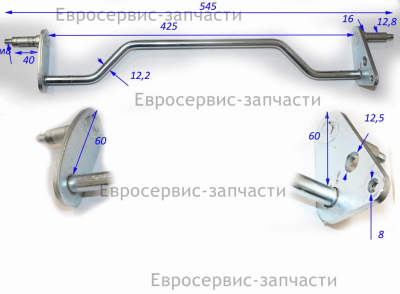 Ось колесная передняя